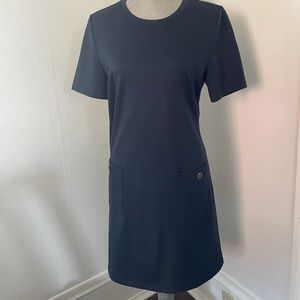 Only brand, navy and black dress.